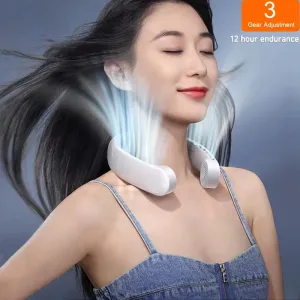 Imagen del producto Mini ventilador de cuello portátil sin aspas: frescura sin límites | Compra online en Tiendafiable